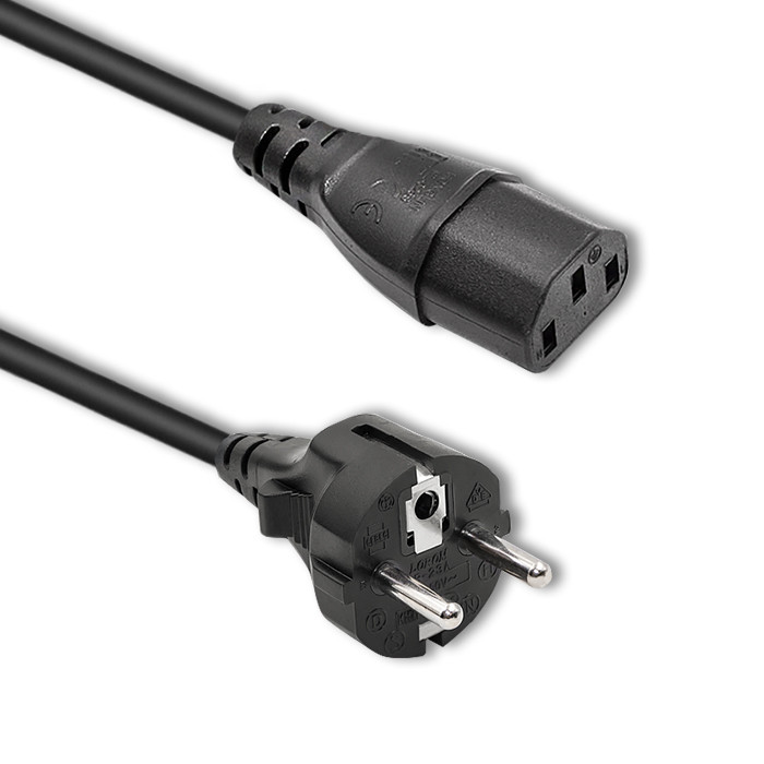 Qoltec Kabel zasilający IEC C13/SCHUKO | 3x0.75mm² | 1.8m