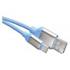 Kabel USB 2.0, wtyk A - C, ładowanie, transmisja danych, 1 m, niebieski