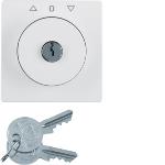 Q.x Płytka czołowa z zamkiem do łącznika żaluzjowego na klucz, biały aksamit 1081608900
