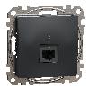 Gniazdo komputerowe RJ45 kat.6 UTP, Sedna Design & Elements, czarny antracyt