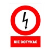 Znak elektryczny zakazu 148X210 "NIE DOTYKAĆ" ZEZ/A-5