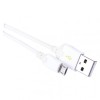 Kabel USB 2.0, wtyk A - micro B, ładowanie Quick Charge, transmisja danych, 1 m, biały