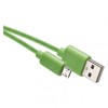 Kabel USB 2.0, wtyk A - micro B, 1m, ładowanie, transmisja danych, zielony