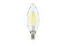 Żarówka LED E14 C37 4W 220-240V filament świeczka EMC barwa światła biała ciepła