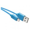 Kabel USB 2.0, wtyk A - micro B, 1m, ładowanie, transmisja danych, niebieski