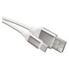 Kabel USB 2.0, wtyk A - C, ładowanie, transmisja danych, 1 m, biały