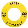 Etykieta, z oznaczeniem ARRET D'URGENCE Harmony XB4