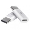 Adapter micro USB 2.0, gniazdo B - wtyk C, biały, 2 sztuki