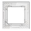 DECO Ramka uniwersalna pojedyncza transparentna DECO Art - efekt szkła (ramka: transparentna; spód: biały)