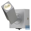 STIX lampa ścienna, srebrnoszary, 1x 3W LED, ciepły biały, 3000K