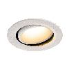 NUMINOS® MOVE DL L, wewnętrzna oprawa sufitowa wpuszczana LED, biała/biała 2700 K 20° obrotowa i pochylana
