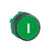 Harmony XB5 Główka przycisku płaskiego plastikowego, zielona z oznaczeniem