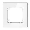 ICON Ramka uniwersalna pojedyncza kwadratowa - efekt szkła (ramka: biała; spód: biały) biały