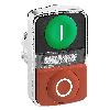 Harmony XB4 Główka przycisku podwójnego zielona/czerwona z oznaczeniem metalowa
