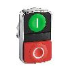 Harmony XB4 Główka przycisku podwójnego płaski zielony/czerwony z samopowrotem metalowy