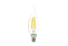 Żarówka LED E14 F37 4W 220-240V filament płomyk EMC barwa światła biała ciepła