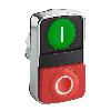Harmony XB4 Główka przycisku podwójnego zielony/czerwony z samopowrotem metalowy