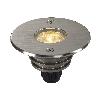 DASAR® 920, niskonapięciowa zewnętrzna oprawa gruntowa LED, 3000 K, IP67, okrągła, osłona ze stali szlachetnej szczotkowanej, 12-25 V, 6,5 W