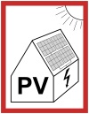 Znak elektryczny informacyjny 175x250 FOTOWOLTAIKA ZEI-PV1