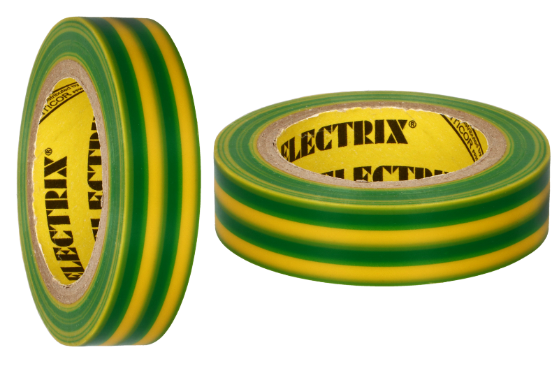 ELECTRIX 211 taśma elektroizolacyjna 0,13 mm x 19 mm x 20 m żółto-zielona