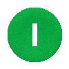 Harmony XB4 Wkładka do przycisku, zielona, "I"