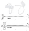Opaska kablowa CTTW 200-2,5 (100szt.)