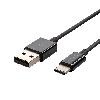 Przewód USB typ: C / 1m / Czarny 8487