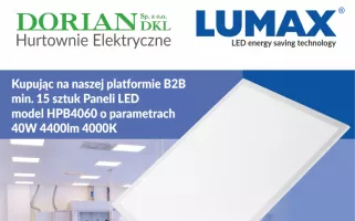 Logo Kup 15 paneli LED Lumax i odbierz statyw roboczy z lampą Led